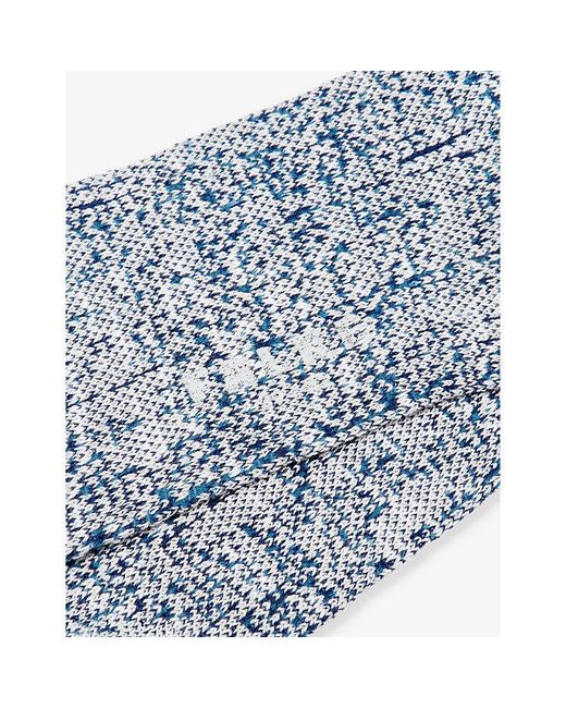 Falke Blue Artisanship Graphic-pattern Cotton-blend Socks for men