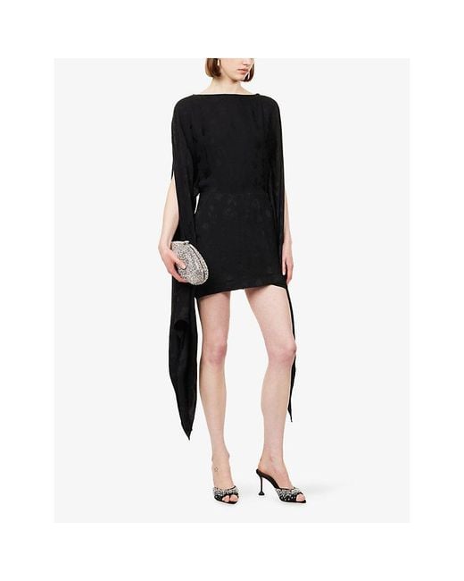 Rat & Boa Black Sisley Long-Sleeve Woven Mini Dress