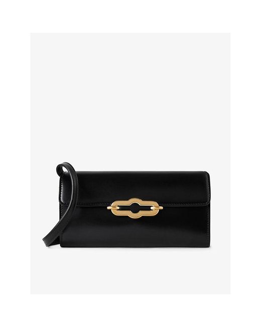 Mulberry Black Pimlico Leather Wallet On Strap