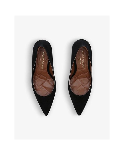 Kurt Geiger Black Belgravia Suede Courts