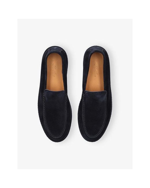 Aurélien Blue Voyager Suede Loafers for men
