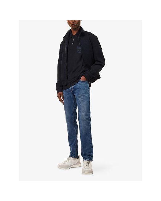 Emporio Armani Blue J45 Slim-Fit Low-Rise Denim Jeans for men
