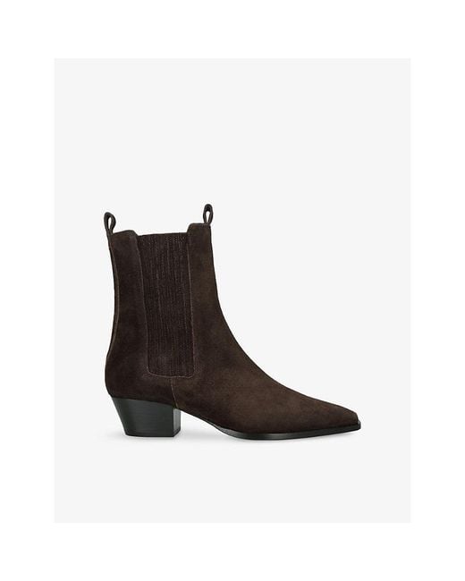 Aeyde Brown Agata 40 Suede Ankle Boots