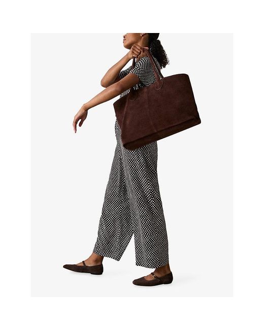 Whistles Gray Checked Short-Sleeve Woven Jumpsuit