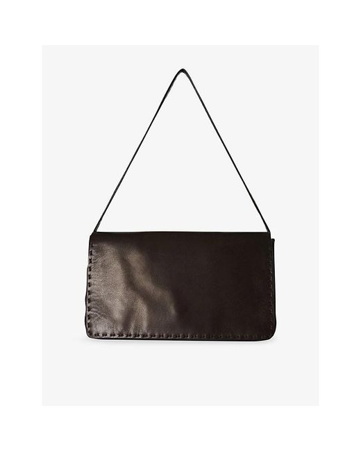 The Row Black Nuance Leather Shoulder Bag