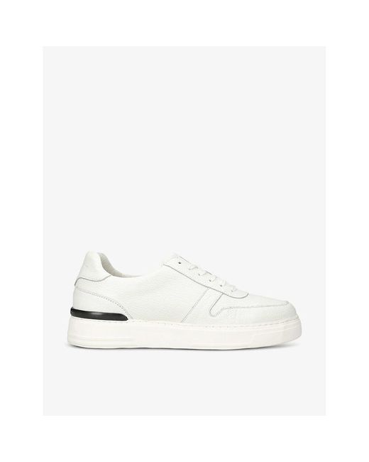 Duke & Dexter White Ritchie Hand-stitched Leather Low-top Trainers for men