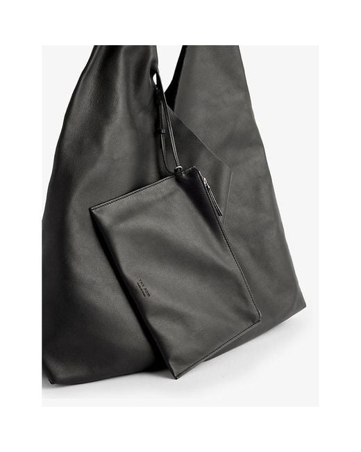 The Row Black Bindle 3 Leather Top-handle Bag