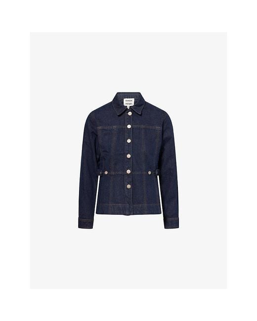 Damson Madder Blue Darbie Panelled Denim Shirt
