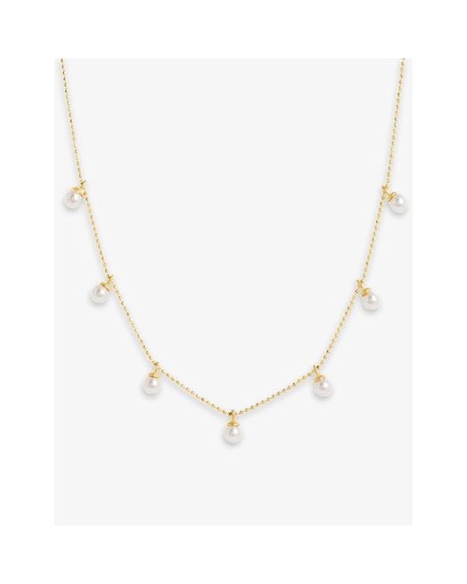 La Maison Du Couturier Metallic Amadeus Laura 14Ct- Vermeil And Pearl Necklace