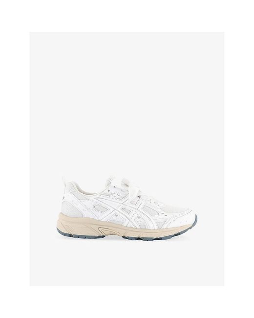 Asics White Gel-Nunobiki Faux-Leather And Mesh Low-Top Trainers