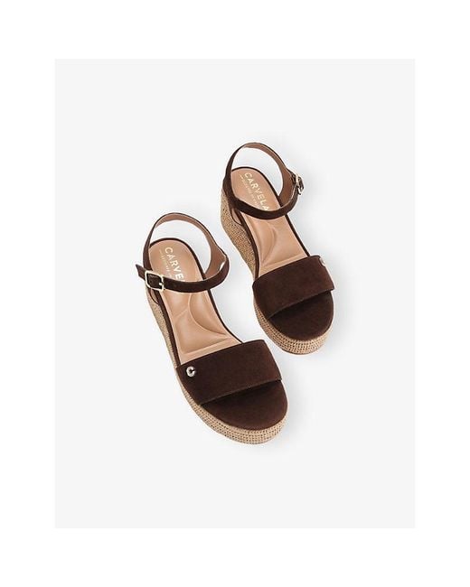 Carvela Kurt Geiger Natural Portofino Flatform Faux-Leather Sandals