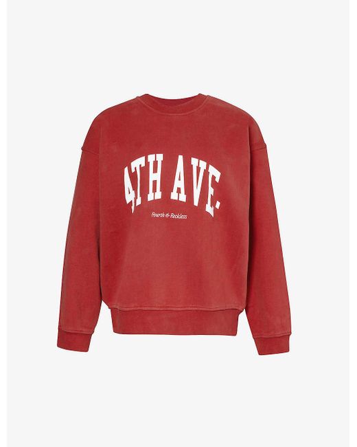 4th & Reckless Red 4th Avenue Oversized Cotton-jersey Sweatshirt