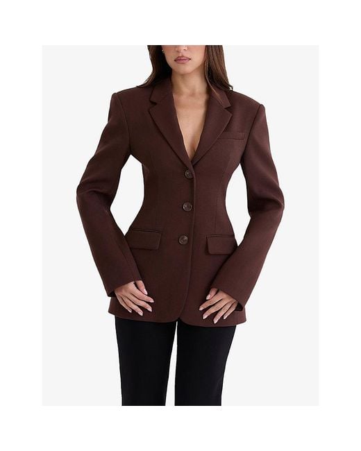 House Of Cb Brown Luella Tailored Stretch-Woven Blazer