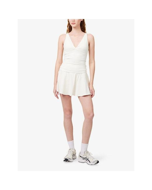 WE Are Tala White Dayflex Floaty Stretch-Woven Skort