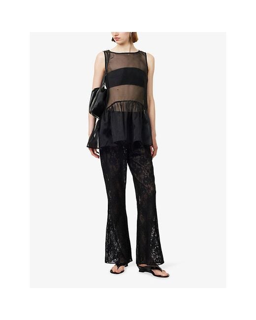 Dissh Black Anya Lace Woven Trousers