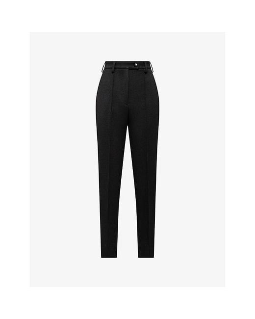 Prada Black High-Rise Slim-Fit Stretch-Woven Trousers