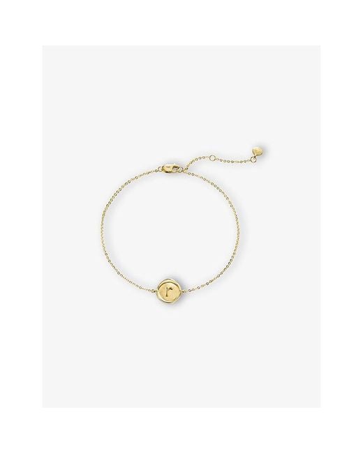 Monica Vinader White Mini Initial R Stamp 14Ct- Bracelet
