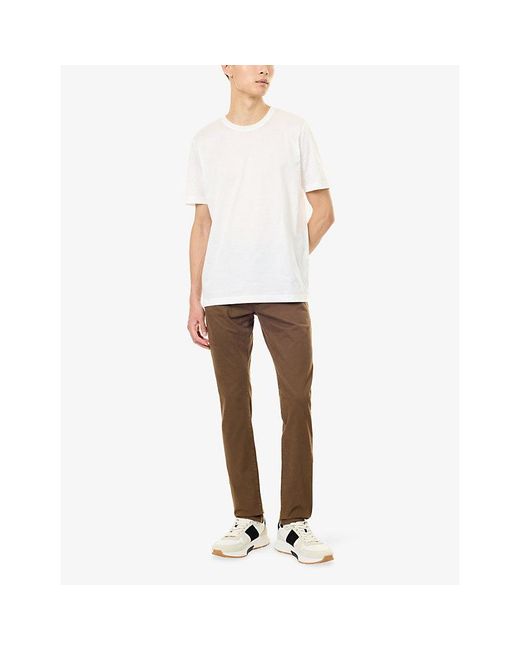 Corneliani White Crew-Neck Mercerized Cotton T-Shirt for men