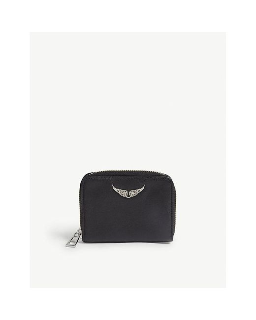 Zadig & Voltaire Black Leather Mini Wallet