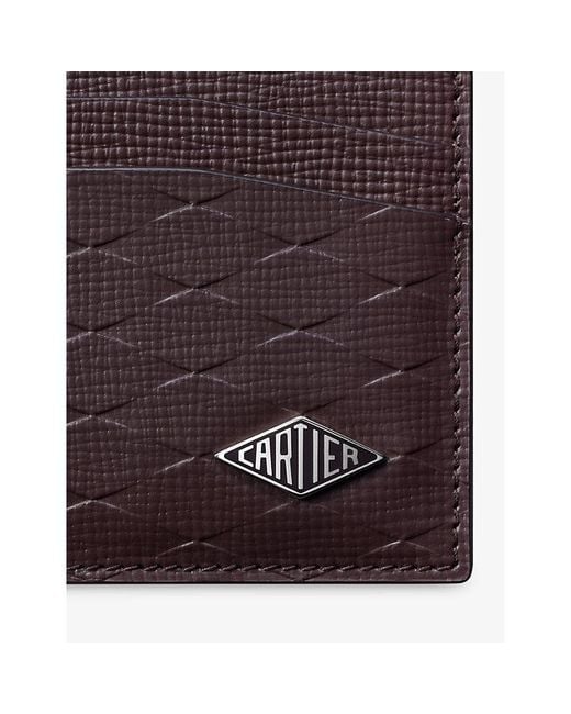 Cartier Purple Losange Leather Card Holder