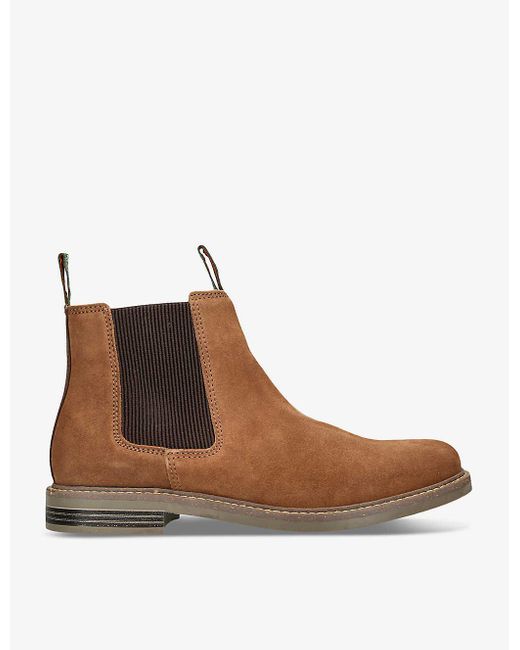 Barbour Brown Farsley Suede Chelsea Boots for men