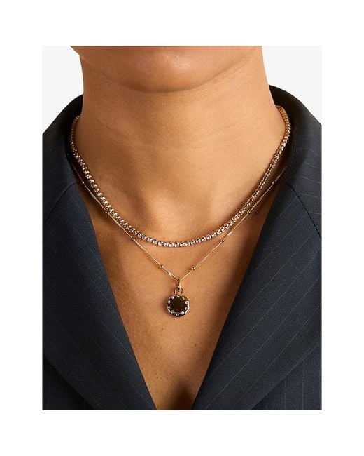 Astrid & Miyu Metallic Molten Rhodium-Plated Sterling- And Zirconia Charm