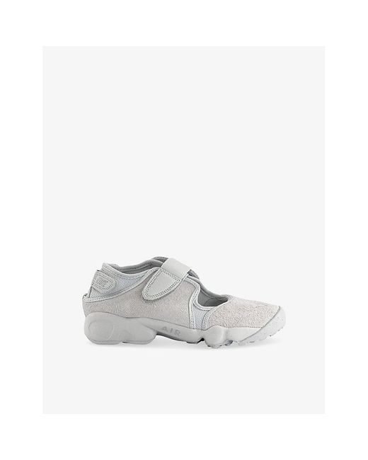 Nike Gray Air Rift Suede Low-Top Trainers