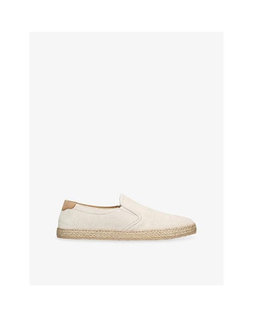 Brunello Cucinelli Natural Round-Toe Suede Espadrilles for men