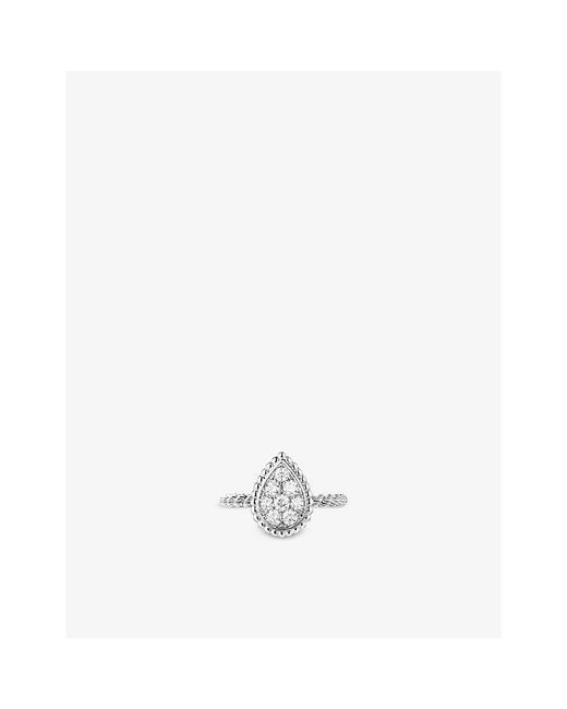 Boucheron Metallic Serpent Bohème 18Ct- And 0.32Ct Brilliant-Cut Diamond Ring
