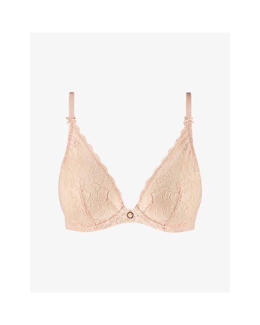 Aubade White Rosessence Underwired Stretch-Lace Bra
