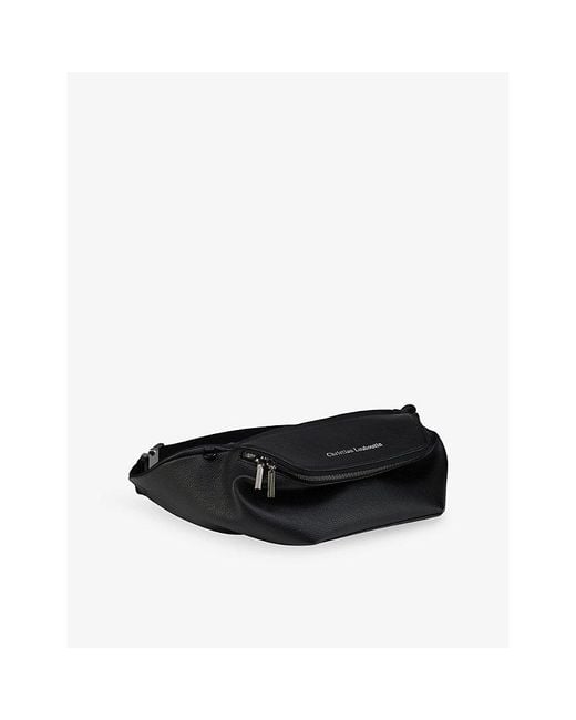 Christian Louboutin Black Nostalgic Leather Belt Bag for men
