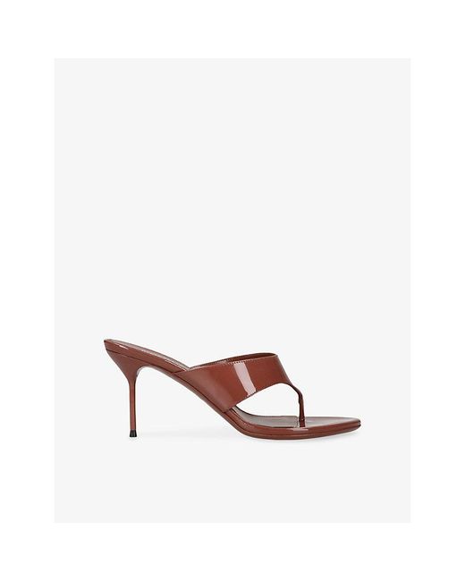 Paris Texas Pink Lidia Thong 70 Leather Mules