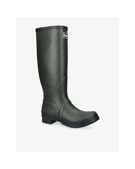 Barbour Green Abbey Rubber Wellington Boots
