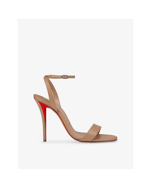 Christian Louboutin White Miss Z 100 Leather Sandals