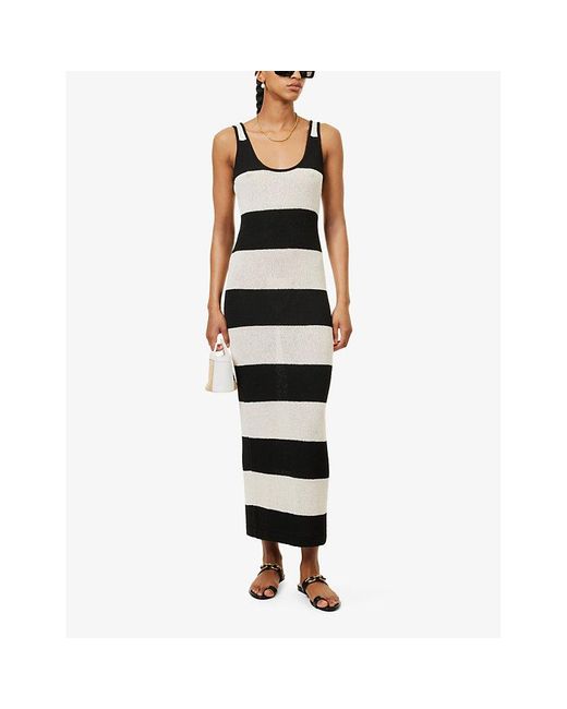4th & Reckless White Tulum -pattern Woven Maxi Dress