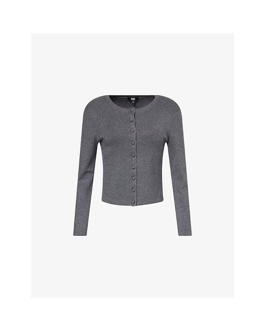 PAIGE Gray Anzu Round-Neck Knitted Cardigan