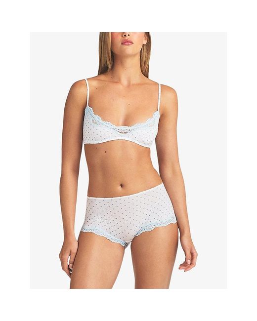 Skims White Fits Everybody Lace Boy Short