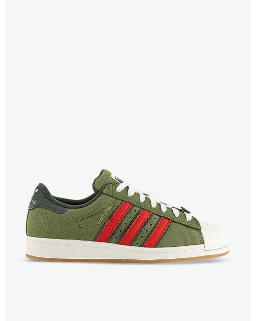 Adidas Green Tmnt Shelltoe Leather Low-top Trainers for men