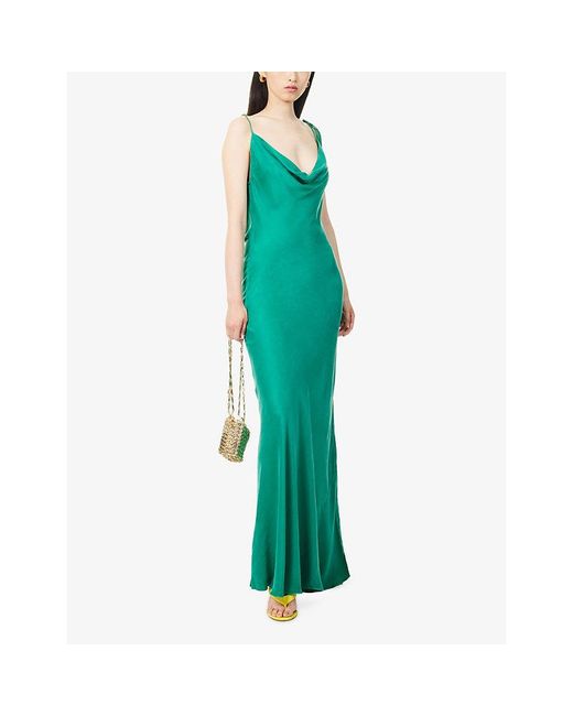 Rat & Boa Green Ophelia Chained Maxi Gown