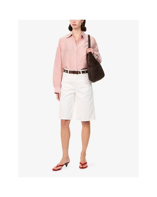Twp Pink Something Borrowed Cotton-Blend Shirt