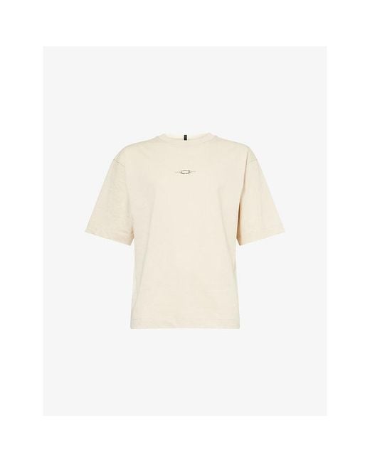 Oakley Natural Stacked Metal Graphic-Print Cotton T-Shirt for men