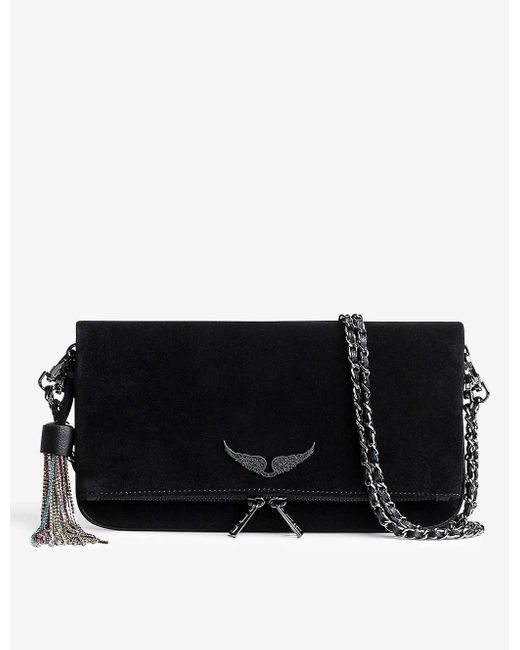 Zadig & Voltaire Rock Suede Crossbody Bag in Black Lyst