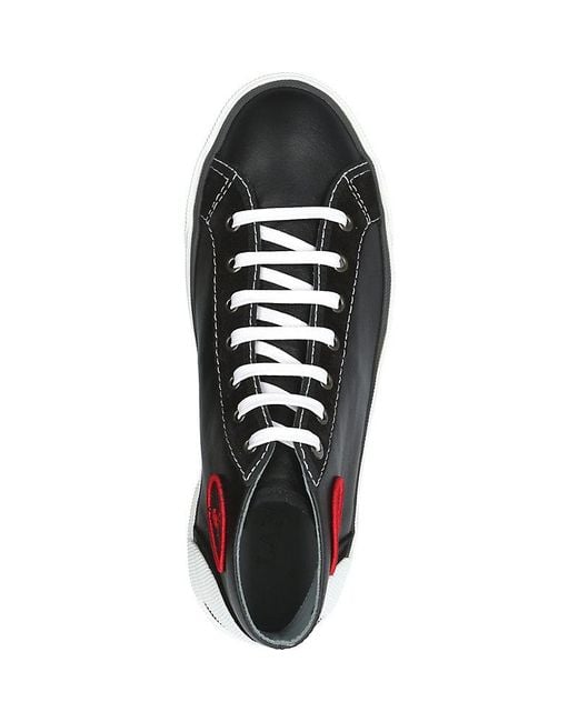 Lanvin Black Spider Mid-Top Leather Trainers for men