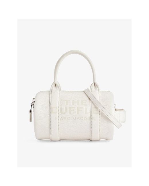 Marc Jacobs White The Leather Mini Duffle Bag