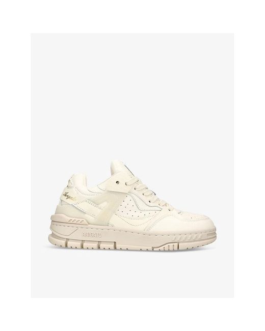 Axel Arigato Natural Astro Panelled Leather Mid-top Trainers