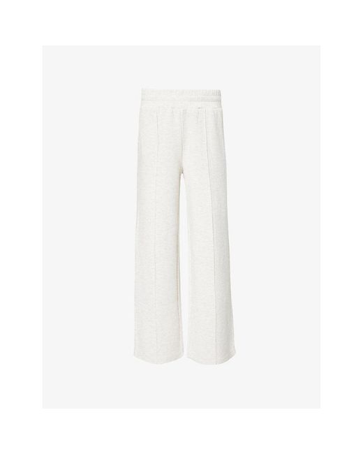 Varley White The Wide Leg 28 High-Rise Stretch-Jersey Trousers