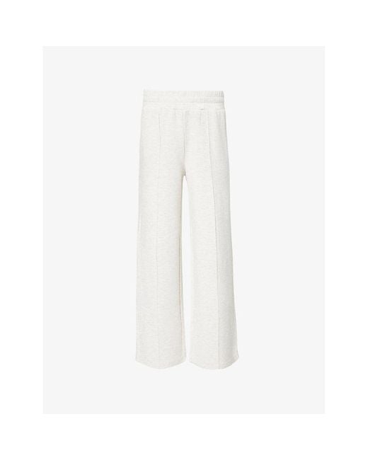 Varley White The Wide Leg 28 High-Rise Stretch-Jersey Trousers