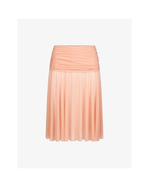 Skims Pink Milky Sheer Jersey Midi Skirt