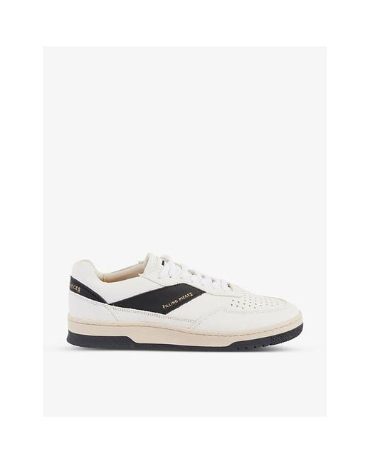 Filling Pieces White Ace Spin Leather Low-Top Trainers for men