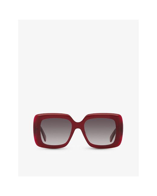 Céline Pink Cl40263i Bold 3 Dots Square-frame Acetate Sunglasses